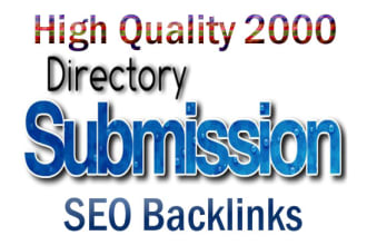 build manually 2000 directory submission SEO backlinks