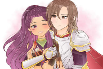 draw your favorite couple with anime style
