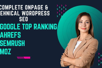 do complete onpage SEO optimization of wordpress website with rankmath or yoast