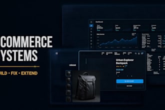 fix, develop ecommerce website, dashboard, CRM as ecommerce website developer