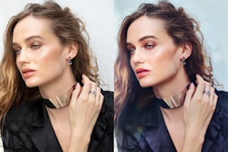 do high end retouching of your photos, magazine style, high quality editing