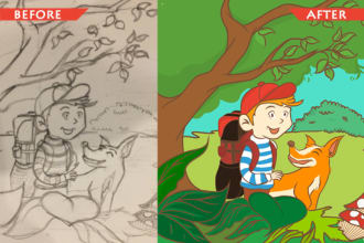 illustrate for your children book or comic with my style