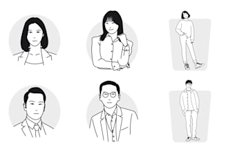 draw an elegant, minimalist line art illustration