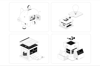 design modern isometric illustrations for your website