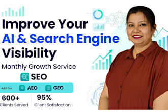 do complete monthly SEO, aeo, GEO for your website for google and ai rankings