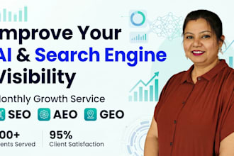 do complete monthly SEO, aeo, GEO for your website for google and ai rankings