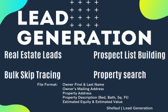 do real estate lead generation and prospect list building for skip trace