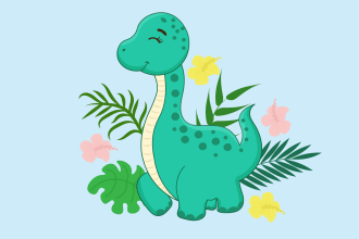 draw cute animals and cartoon vector illustration
