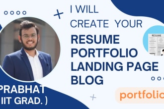 design a modern portfolio, resume, or business website with responsive u