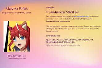 write interesting articles about anime