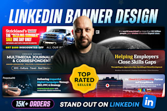design high converting linkedin banner and cover