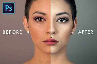 photoshop editing and  retouch super fast
