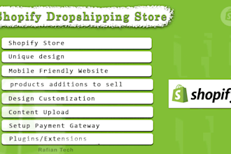 create a professional shopify store with SEO optimization