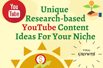 provide research based youtube content ideas
