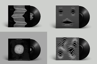 design black and white artwork for your album