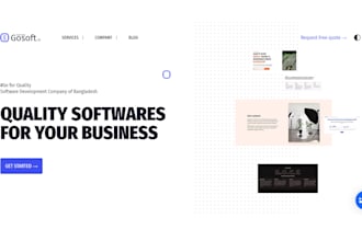 design a business website with a professional modern UI