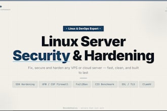 setup, harden and secure your linux vps or cloud server