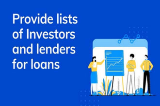provide lists of investors and project lenders for loans