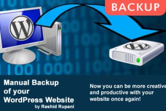do a full manual backup of your wordpress or website