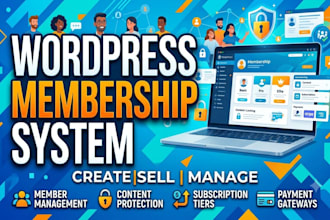 create wordpress paid membership system website