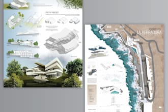 design your architectural board, presentation or panel