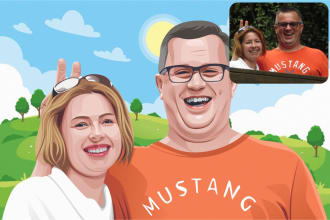 draw family potrait from photo