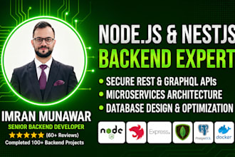 develop nodejs backend api using nodejs nestjs expressjs