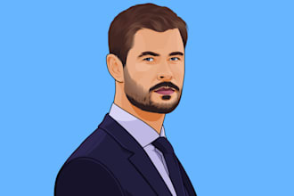 draw vector cartoon portrait from your photo