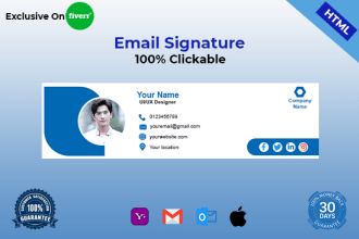 design professional clickable email signature