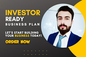 write an investor ready business plan for startups with a financial plan