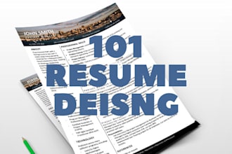 provide professional resume design, cover letter and linkedin optimization