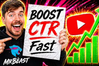 design eye catching youtube thumbnail in mrbeast style