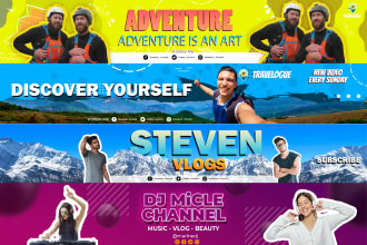 design a professional  youtube channel art