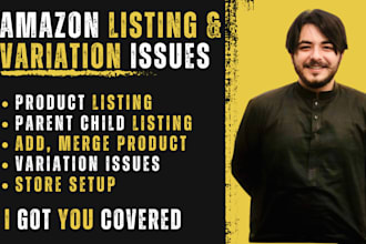 create or fix amazon listing or amazon listing variation issues