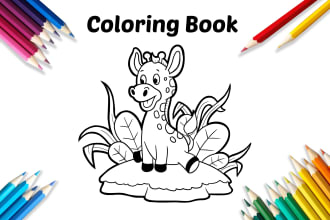 draw amazing coloring book page for children