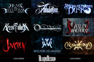 design a logo for your gothic or rock band