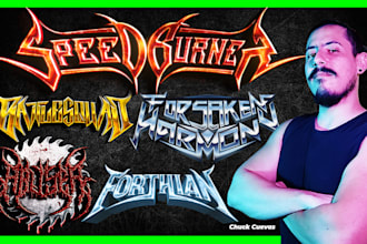 design a logo for your thrash metal or hard rock band