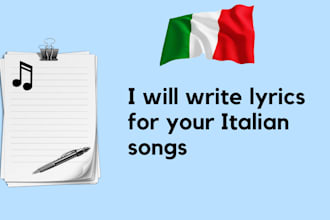 write italian lyrics for your songs