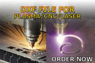 design dxf file for plasma and laser cutting
