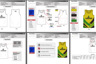 make industrial fashion tech pack for manufacturing