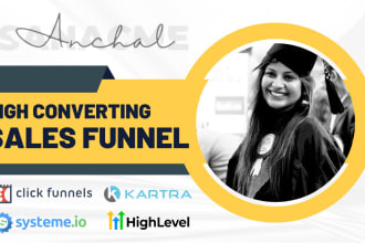 build your funnel on kartra, gohighlevel, sales funnel, landing page