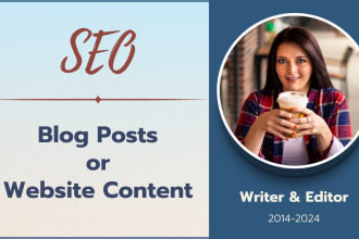 write high quality SEO website content or blog posts