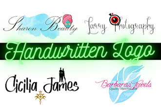 do scripted, handwritten, signature, calligraphy logo