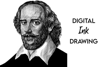 create super artistic hand drawn illustration