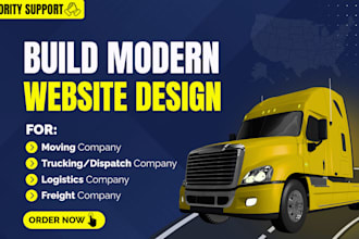 build modern logistics, trucking dispatch, freight, moving company website