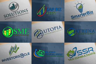 create insurance, financial and accounting logo