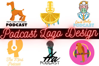 design custom podcast cover art and logo package
