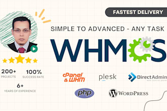 install, setup and do any type of task in your whmcs site