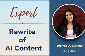 expertly edit or rewrite to humanize ai content