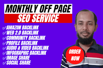 deliver a white hat complete monthly off page SEO service for google top